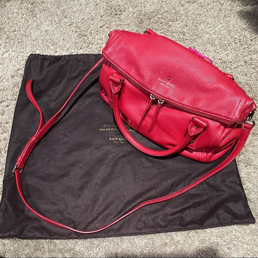 Red Kate Spade bag-multi carry options